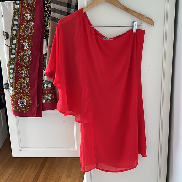 Stradivarius Red Chiffon Dress - Picture 7 of 10